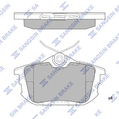 Комплект тормозных колодок, дисковый тормоз SANGSIN SP1531