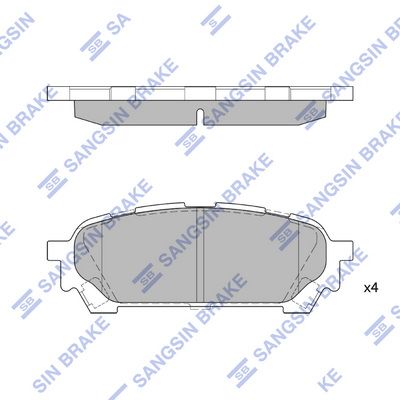 Комплект тормозных колодок, дисковый тормоз SANGSIN SP1532