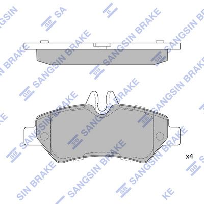 Комплект тормозных колодок, дисковый тормоз SANGSIN SP1562