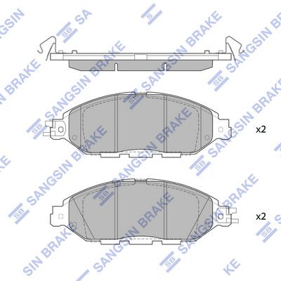 Комплект тормозных колодок, дисковый тормоз SANGSIN SP1713