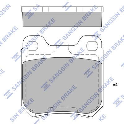 Комплект тормозных колодок, дисковый тормоз SANGSIN SP1760