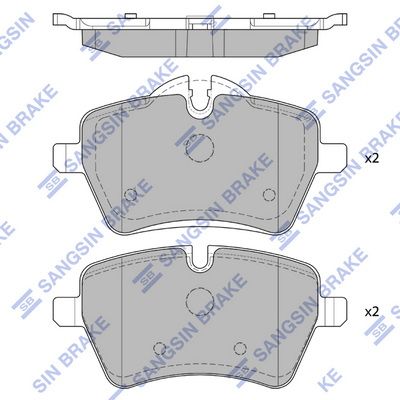 Комплект тормозных колодок, дисковый тормоз SANGSIN SP1799