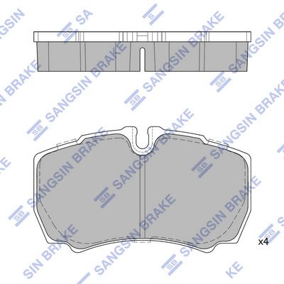 Комплект тормозных колодок, дисковый тормоз SANGSIN SP1843SD