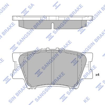 Комплект тормозных колодок, дисковый тормоз SANGSIN SP2081SD