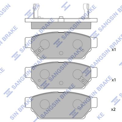 Комплект тормозных колодок, дисковый тормоз SANGSIN SP2105R
