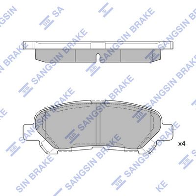 Комплект тормозных колодок, дисковый тормоз SANGSIN SP2136