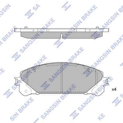 Комплект тормозных колодок, дисковый тормоз SANGSIN SP2137SD