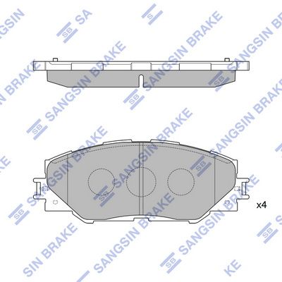 Комплект тормозных колодок, дисковый тормоз SANGSIN SP2138SD