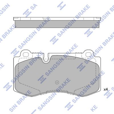 Комплект тормозных колодок, дисковый тормоз SANGSIN SP2195SD