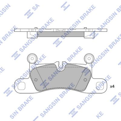 Комплект тормозных колодок, дисковый тормоз SANGSIN SP2319SD
