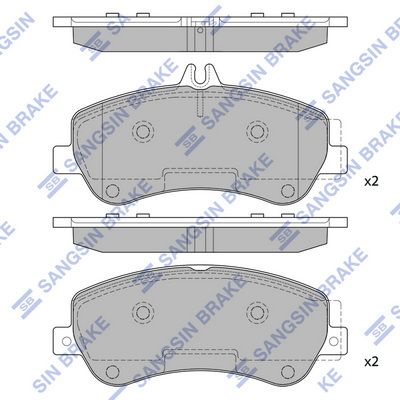 Комплект тормозных колодок, дисковый тормоз SANGSIN SP2330