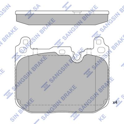 Комплект тормозных колодок, дисковый тормоз SANGSIN SP2402A