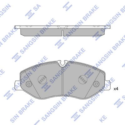 Комплект тормозных колодок, дисковый тормоз SANGSIN SP2579