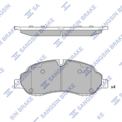Комплект тормозных колодок, дисковый тормоз SANGSIN SP2583