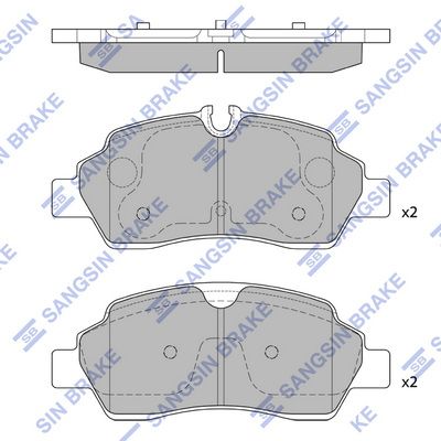 Комплект тормозных колодок, дисковый тормоз SANGSIN SP2598