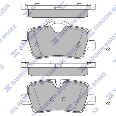 Комплект тормозных колодок, дисковый тормоз SANGSIN SP2774