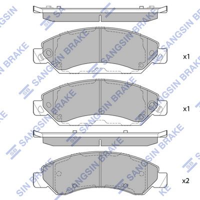Комплект тормозных колодок, дисковый тормоз SANGSIN SP4027