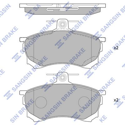 Комплект тормозных колодок, дисковый тормоз SANGSIN SP4051