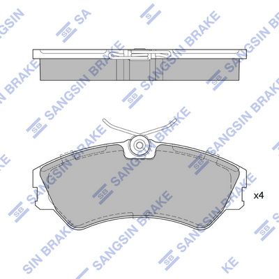 Комплект тормозных колодок, дисковый тормоз SANGSIN SP4053