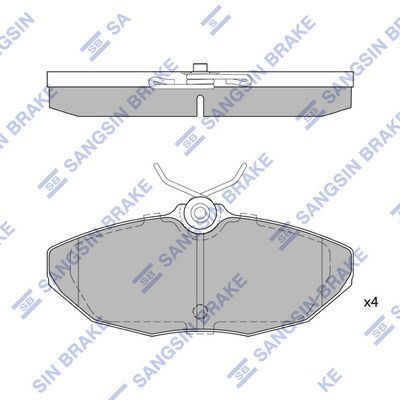 Комплект тормозных колодок, дисковый тормоз SANGSIN SP4062