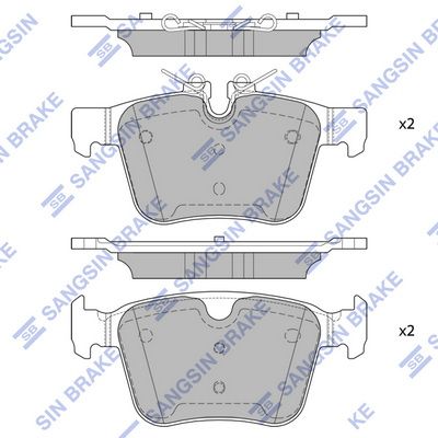 Комплект тормозных колодок, дисковый тормоз SANGSIN SP4069