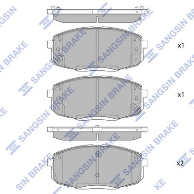 Комплект тормозных колодок, дисковый тормоз SANGSIN SP4098SD