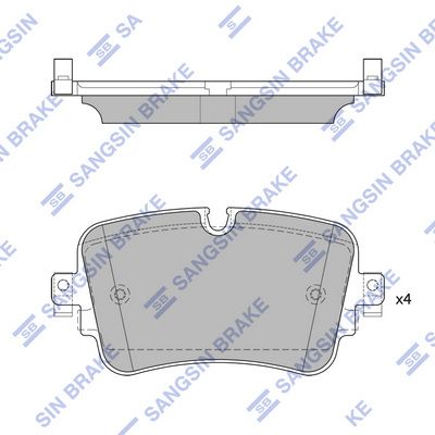 Комплект тормозных колодок, дисковый тормоз SANGSIN SP4109