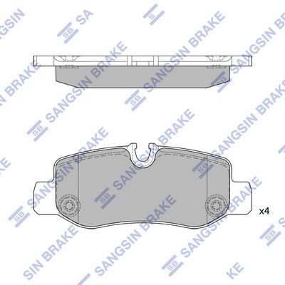 Комплект тормозных колодок, дисковый тормоз SANGSIN SP4130
