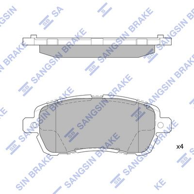 Комплект тормозных колодок, дисковый тормоз SANGSIN SP4138