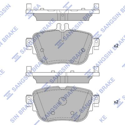 Комплект тормозных колодок, дисковый тормоз SANGSIN SP4155