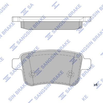 Комплект тормозных колодок, дисковый тормоз SANGSIN SP4158