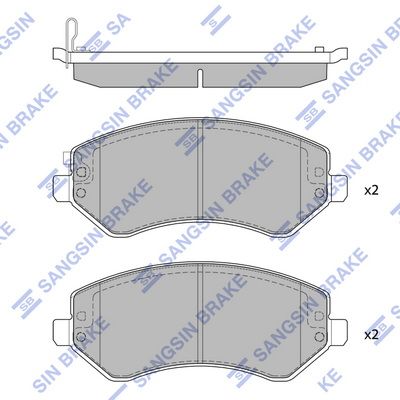 Комплект тормозных колодок, дисковый тормоз SANGSIN SP4170SD