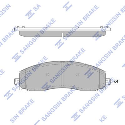 Комплект тормозных колодок, дисковый тормоз SANGSIN SP4179
