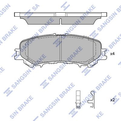 Комплект тормозных колодок, дисковый тормоз SANGSIN SP4220