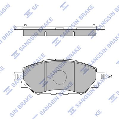 Комплект тормозных колодок, дисковый тормоз SANGSIN SP4243