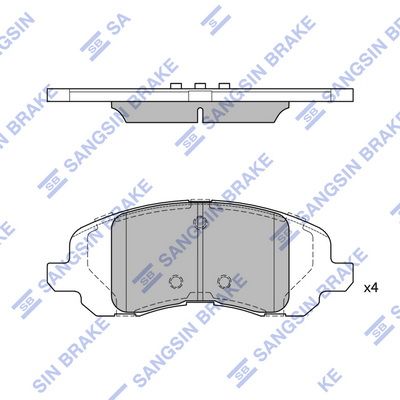 Комплект тормозных колодок, дисковый тормоз SANGSIN SP4276