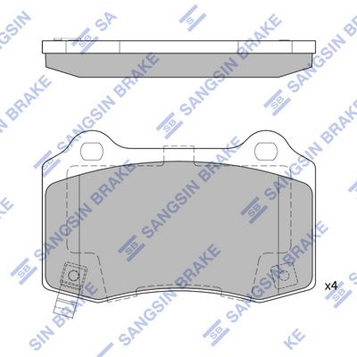 Комплект тормозных колодок, дисковый тормоз SANGSIN SP4296