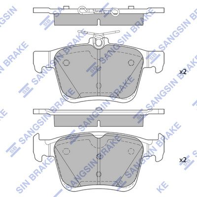 Комплект тормозных колодок, дисковый тормоз SANGSIN SP4298