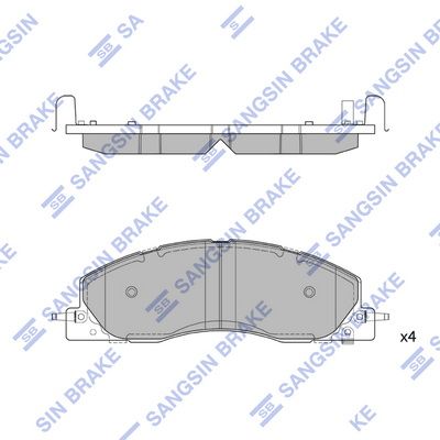Комплект тормозных колодок, дисковый тормоз SANGSIN SP4317
