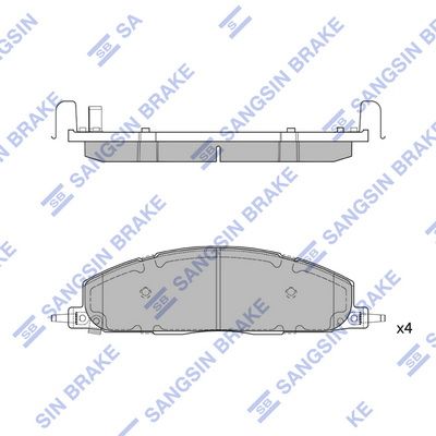 Комплект тормозных колодок, дисковый тормоз SANGSIN SP4318
