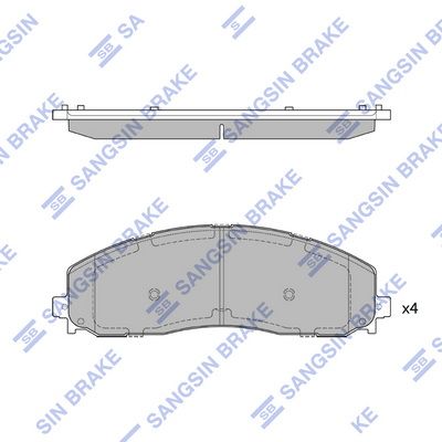 Комплект тормозных колодок, дисковый тормоз SANGSIN SP4319