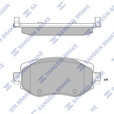 Комплект тормозных колодок, дисковый тормоз SANGSIN SP4329