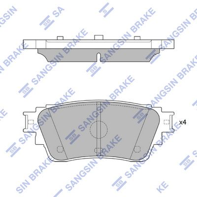 Комплект тормозных колодок, дисковый тормоз SANGSIN SP4338