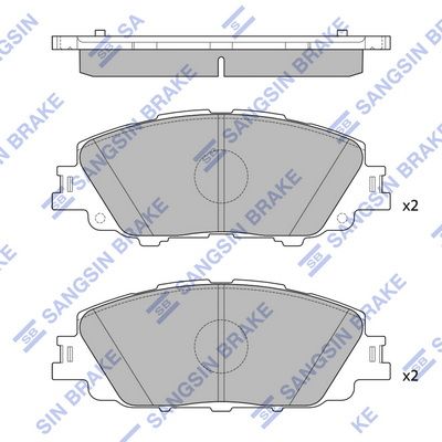 Комплект тормозных колодок, дисковый тормоз SANGSIN SP4340