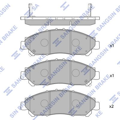 Комплект тормозных колодок, дисковый тормоз SANGSIN SP4361