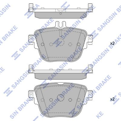 Комплект тормозных колодок, дисковый тормоз SANGSIN SP4413