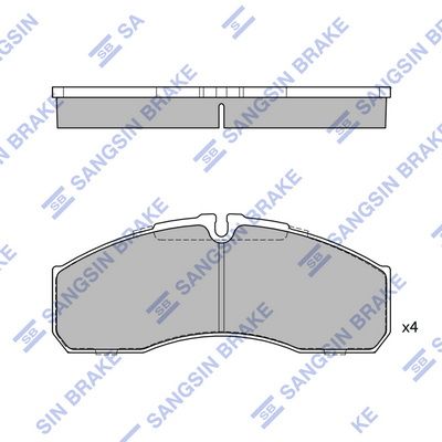 Комплект тормозных колодок, дисковый тормоз SANGSIN SP4416