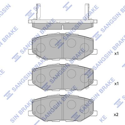 Комплект тормозных колодок, дисковый тормоз SANGSIN SP4426