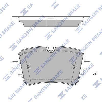Комплект тормозных колодок, дисковый тормоз SANGSIN SP4475