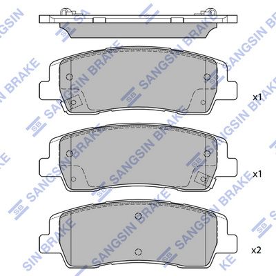 Комплект тормозных колодок, дисковый тормоз SANGSIN SP4510